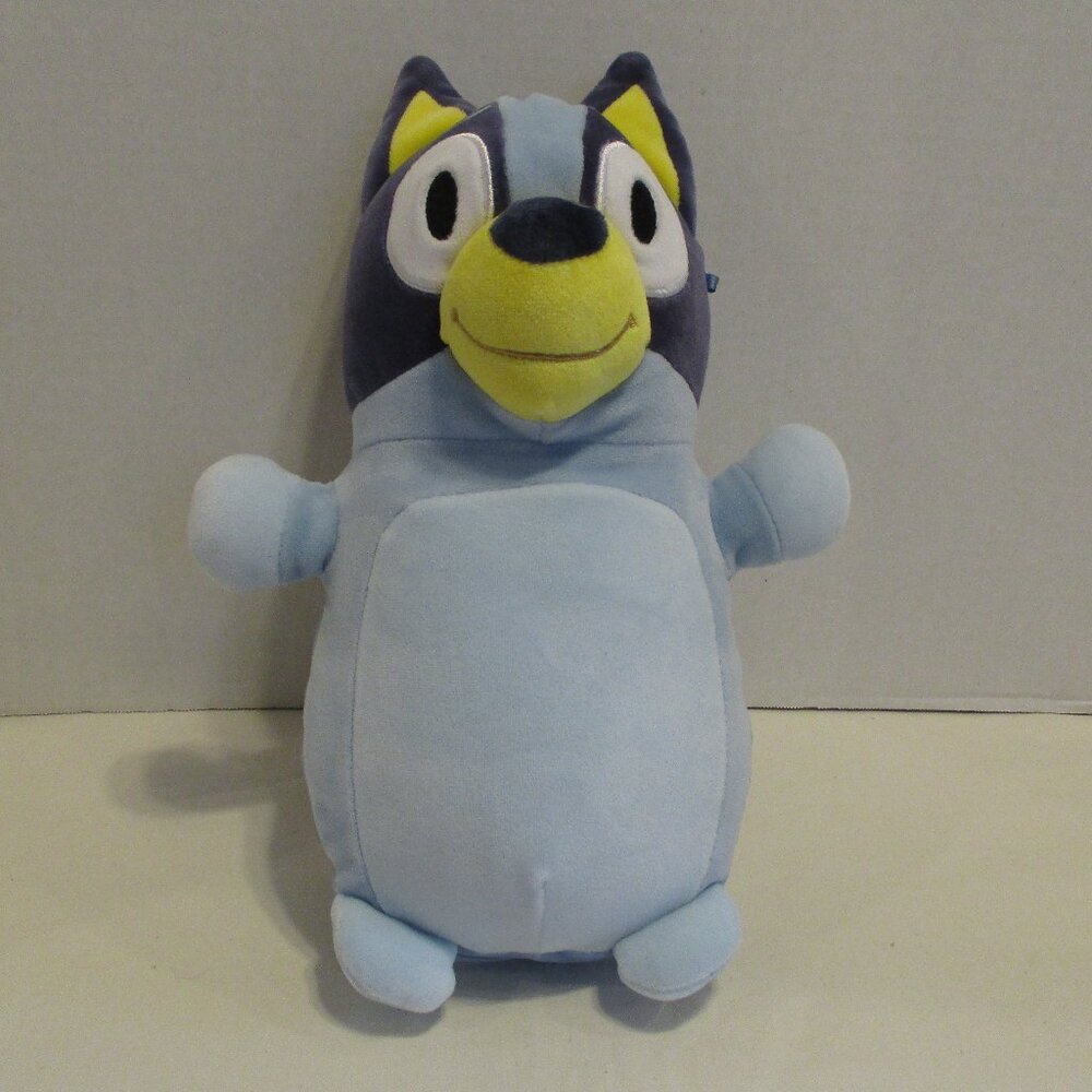 Bluey Plush Squishmallow Medium 11x9x3 Blue Yellow White Soft Snuggling Plush